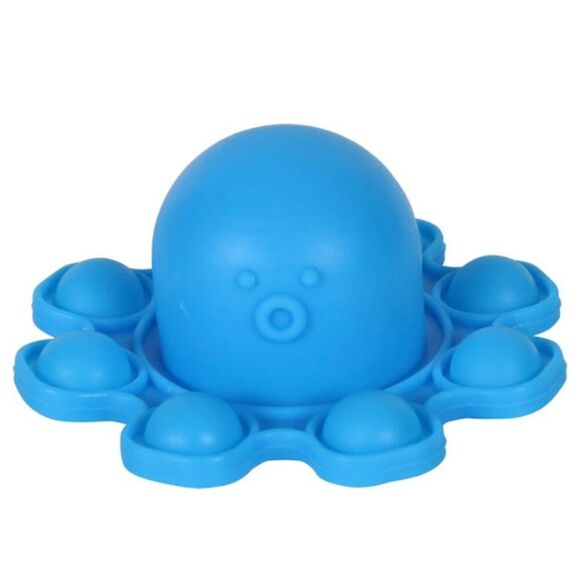 ☀️3/$12☀️ Blue Reversible Octopus Bubble Pop Fidget Toy - Picture 1 of 7